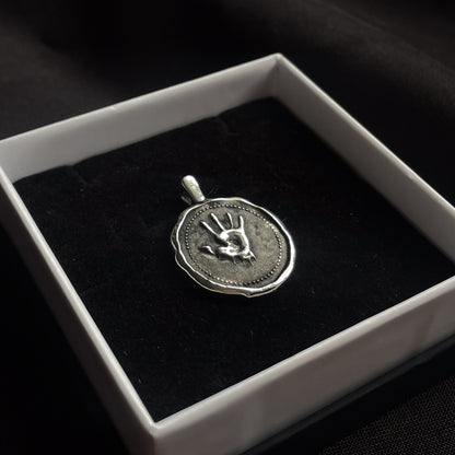 Sterling Silver Dark Brotherhood “Silence, My Brother” Pendant