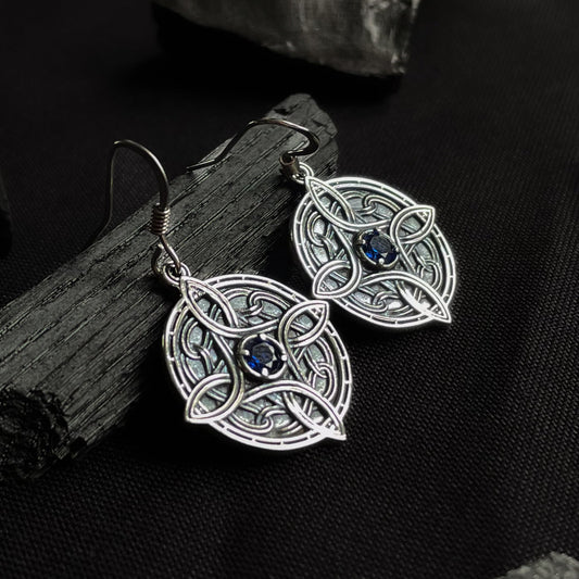 Sterling Silver Amulet of Mara Earrings