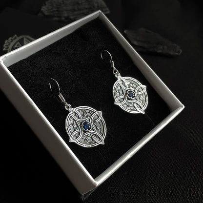Sterling Silver Amulet of Mara Earrings