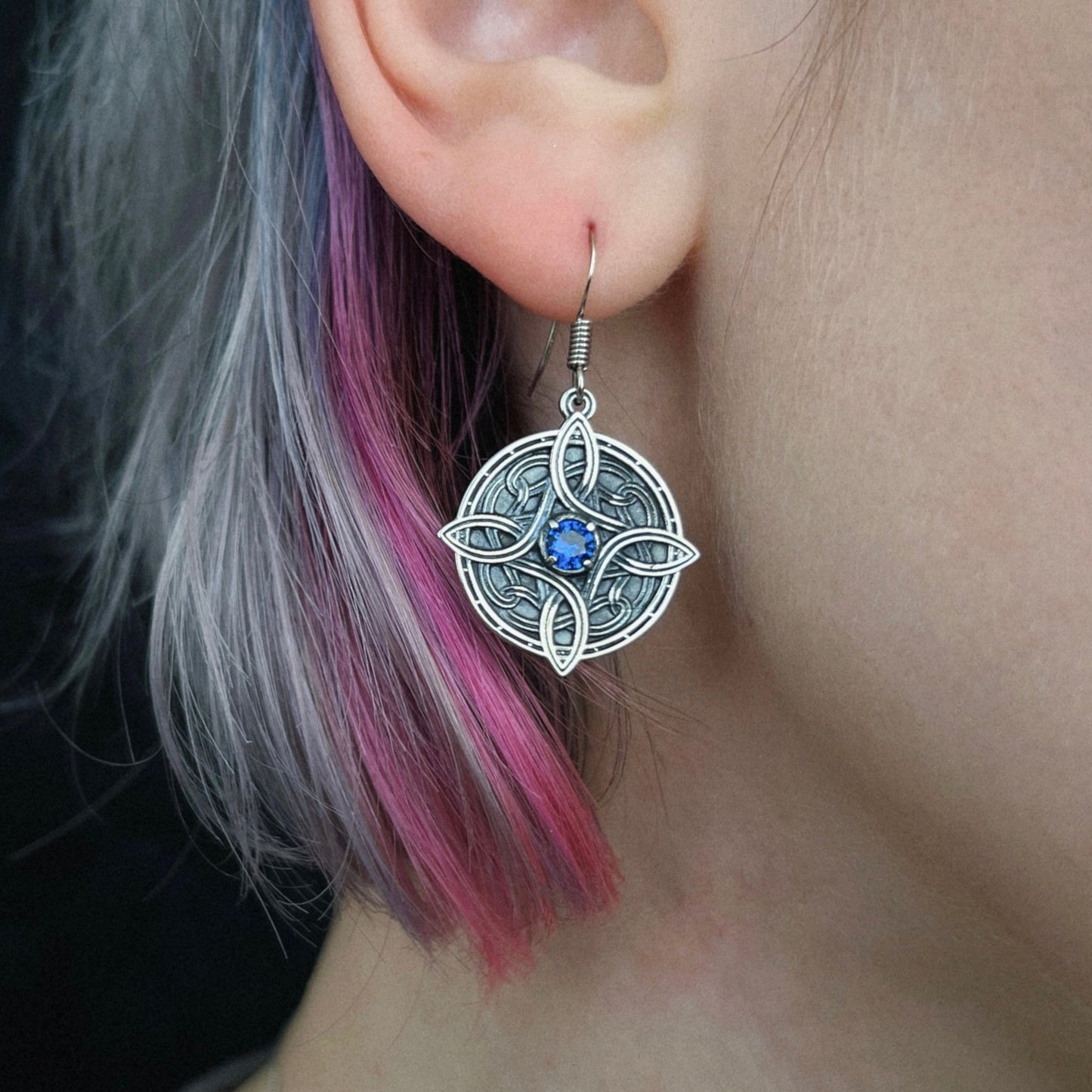 Sterling Silver Amulet of Mara Earrings