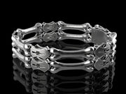 Gothic style Sterling Silver Bone Bracelet