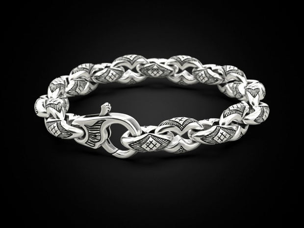 Brutal Biker Sterling Silver Bracelet