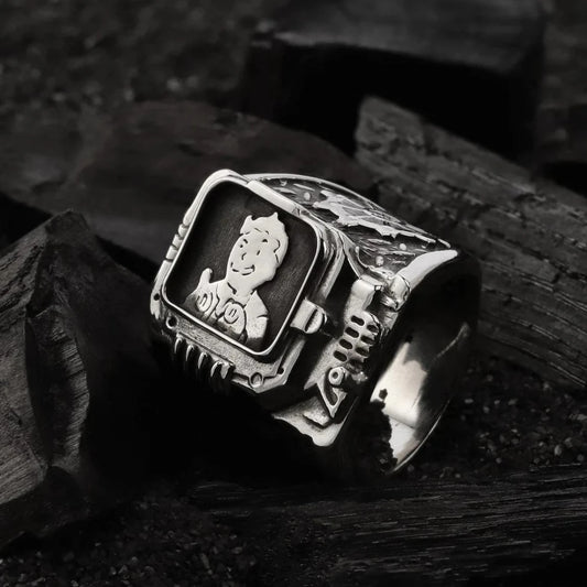 Sterling silver Pip-Boy ring