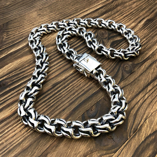 Thick Sterling silver Cossack Bismarck chain