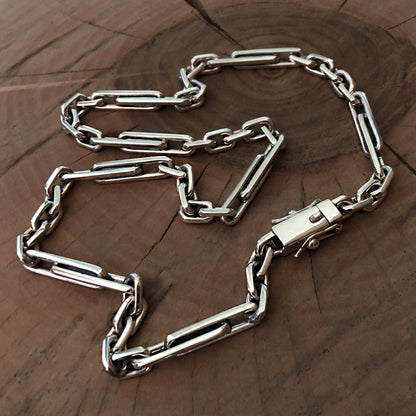Sterling silver "Anchor with long link" chain