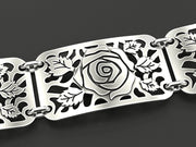 Plate bracelet with roses