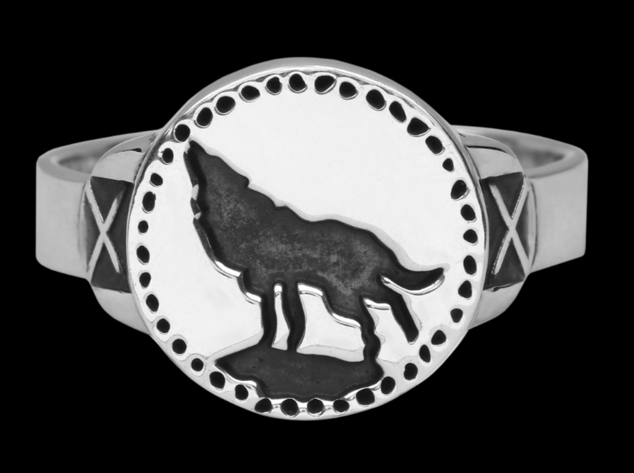 {{jewelry_for_geeks}} - {{ GameFanCraft}} Ring Silver Dark Souls Wolf Ring
