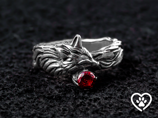 {{jewelry_for_geeks}} - {{ GameFanCraft}} Ring Silver Cute Sleeping Fox Ring