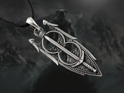 {{jewelry_for_geeks}} - {{ GameFanCraft}} Pendant Silver Amulet of Akatosh