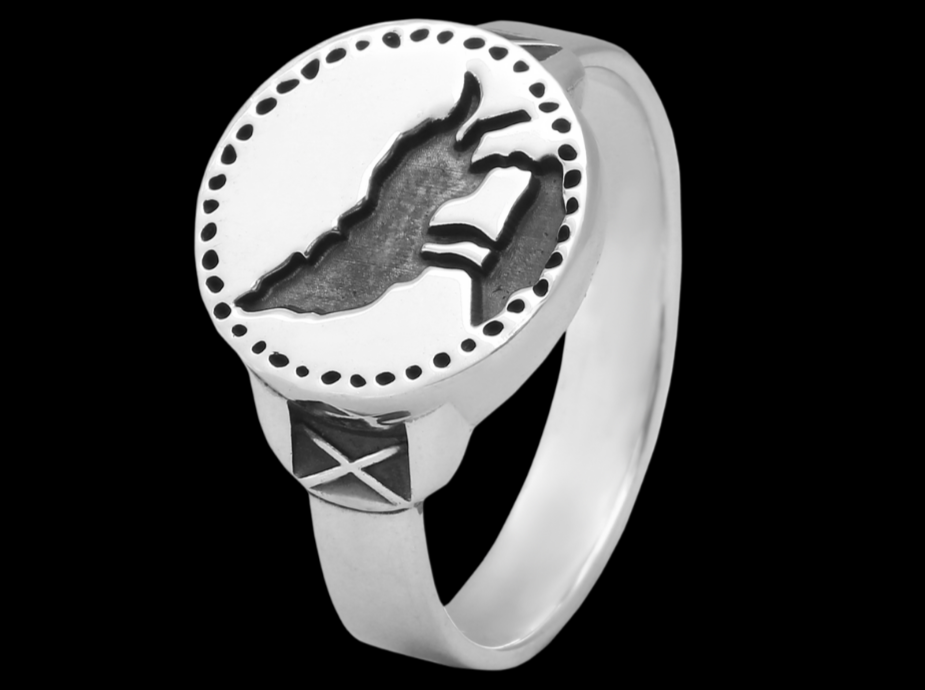 {{jewelry_for_geeks}} - {{ GameFanCraft}} Ring Silver Dark Souls Wolf Ring