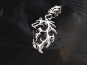 {{jewelry_for_geeks}} - {{ GameFanCraft}} Pendant Sterling Silver Chinese dragon necklace