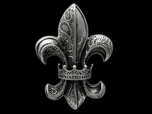 {{jewelry_for_geeks}} - {{ GameFanCraft}} Pendant Silver Heraldic Lily Pendant