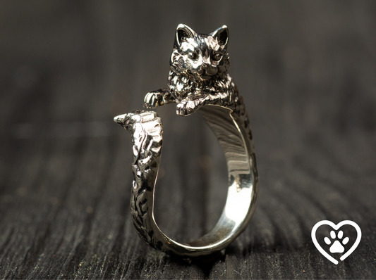 {{jewelry_for_geeks}} - {{ GameFanCraft}} Ring Silver Cat Ring
