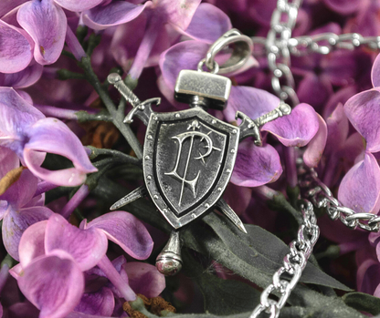 {{jewelry_for_geeks}} - {{ GameFanCraft}} Pendant Silver Lordaeron Shield Alliance Pendant