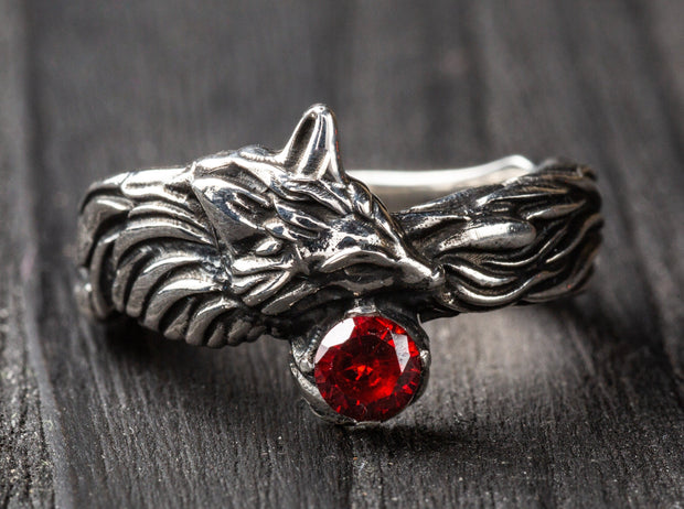 {{jewelry_for_geeks}} - {{ GameFanCraft}} Ring Silver Cute Sleeping Fox Ring