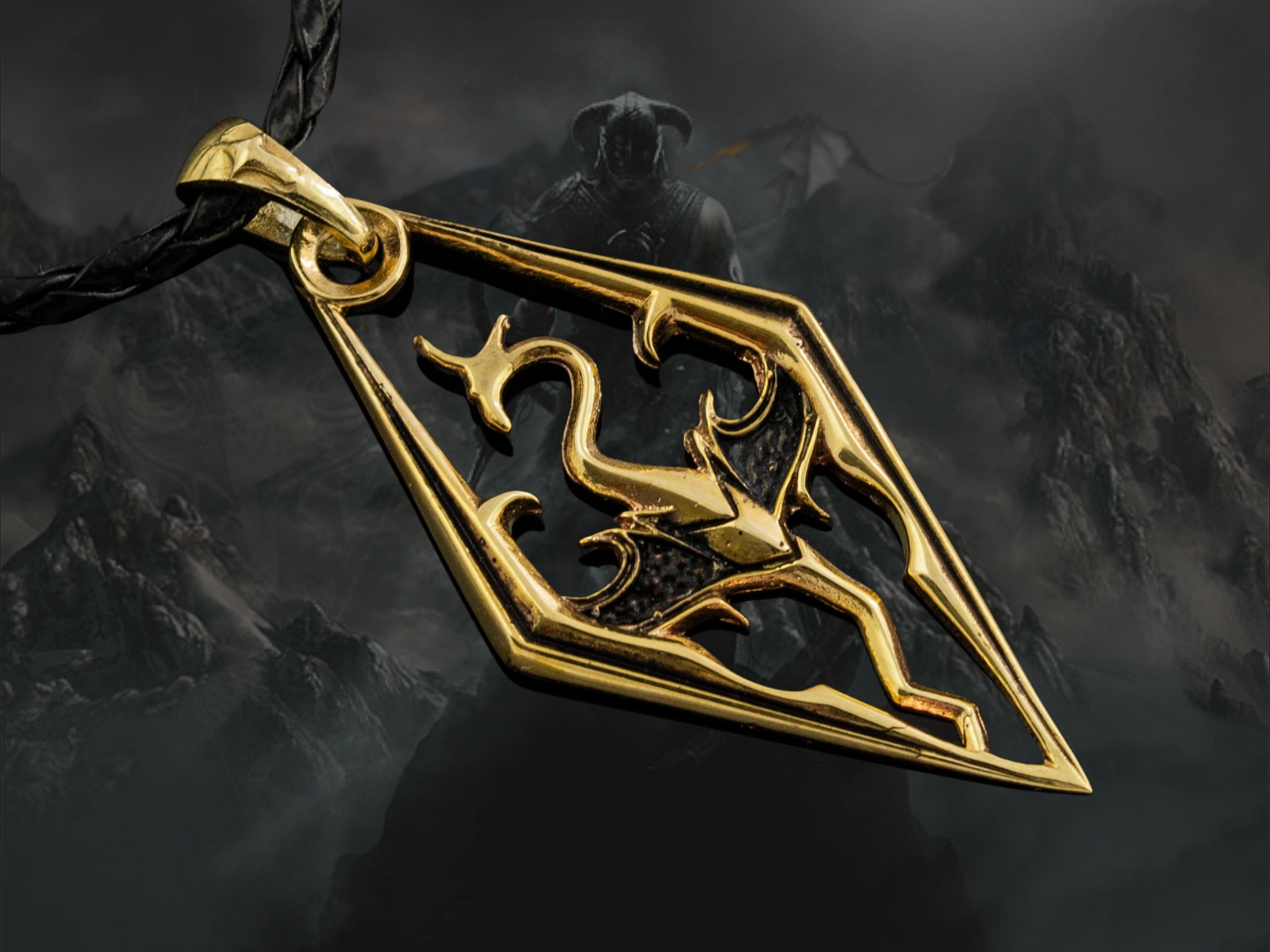 {{jewelry_for_geeks}} - {{ GameFanCraft}} Pendant Brass Imperial Dragon Pendant