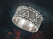 {{jewelry_for_geeks}} - {{ GameFanCraft}} Ring Silver Witcher Signs Ring