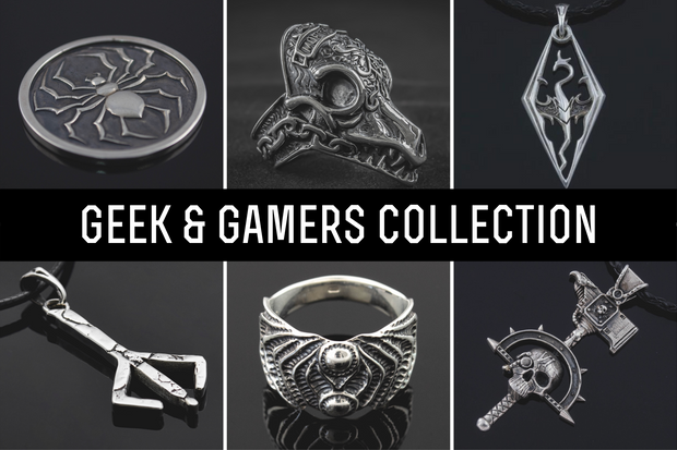 {{jewelry_for_geeks}} - {{ GameFanCraft}} Ring Silver Nilfgaard Sun Ring from the Witcher World