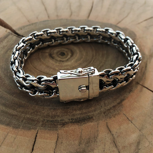 {{jewelry_for_geeks}} - {{ GameFanCraft}} Bracelet Silver bracelet "Double stream"