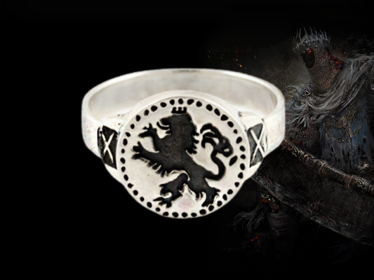 {{jewelry_for_geeks}} - {{ GameFanCraft}} Ring Silver Dark Souls Leo Ring Ornstein the Dragonslayer