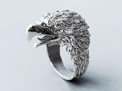 {{jewelry_for_geeks}} - {{ GameFanCraft}} Ring Silver Eagle Head Ring