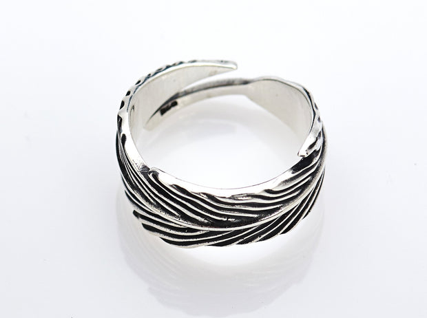 {{jewelry_for_geeks}} - {{ GameFanCraft}} Ring Silver Bird feather ring