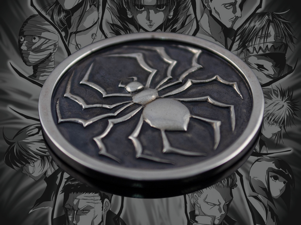 {{jewelry_for_geeks}} - {{ GameFanCraft}} Coin Silver two-sided anime spider coin