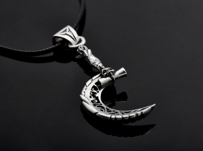{{jewelry_for_geeks}} - {{ GameFanCraft}} Pendant Silver Jargal Sickle