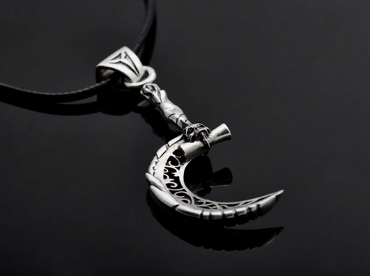 {{jewelry_for_geeks}} - {{ GameFanCraft}} Pendant Silver Jargal Sickle