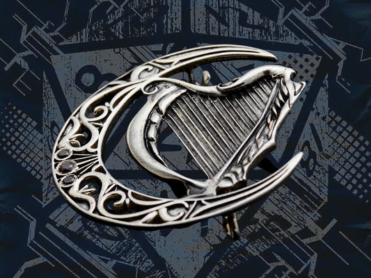{{jewelry_for_geeks}} - {{ GameFanCraft}} Pin Silver DnD Faerun harpers pin forgotten realms