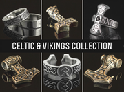 {{jewelry_for_geeks}} - {{ GameFanCraft}} Ring Silver Scandinavian ring with mysterious symbols