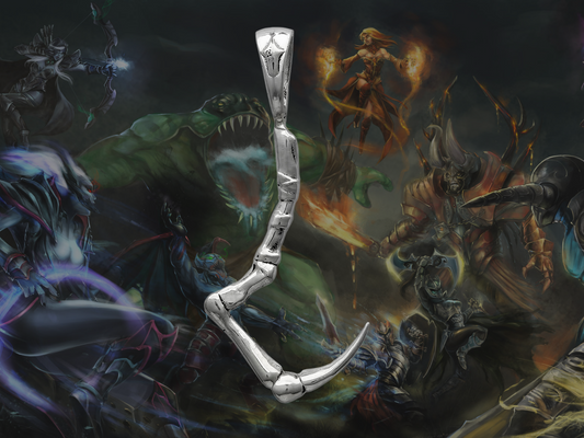 {{jewelry_for_geeks}} - {{ GameFanCraft}} Pendant Silver Pudge's Hook pendant