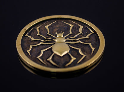 {{jewelry_for_geeks}} - {{ GameFanCraft}} Coin Silver two-sided anime spider coin