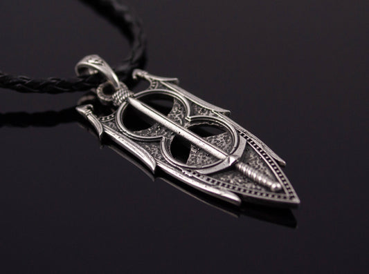 {{jewelry_for_geeks}} - {{ GameFanCraft}} Pendant Silver Amulet of Akatosh