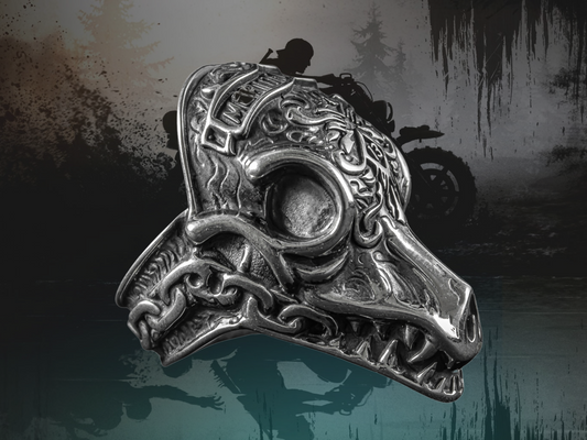 {{jewelry_for_geeks}} - {{ GameFanCraft}} Ring Silver Heavy Morior Invictus skull ring
