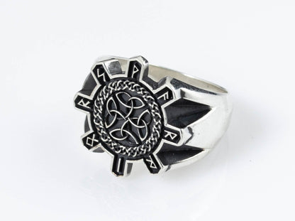 {{jewelry_for_geeks}} - {{ GameFanCraft}} Ring Silver Celtic Runes Ring