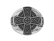 {{jewelry_for_geeks}} - {{ GameFanCraft}} Ring Silver Celtic Triquetra Cross Ring