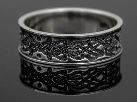 {{jewelry_for_geeks}} - {{ GameFanCraft}} Ring Silver Celtic pattern ring
