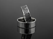 {{jewelry_for_geeks}} - {{ GameFanCraft}} Ring Silver Scandinavian ring with dark sea waves
