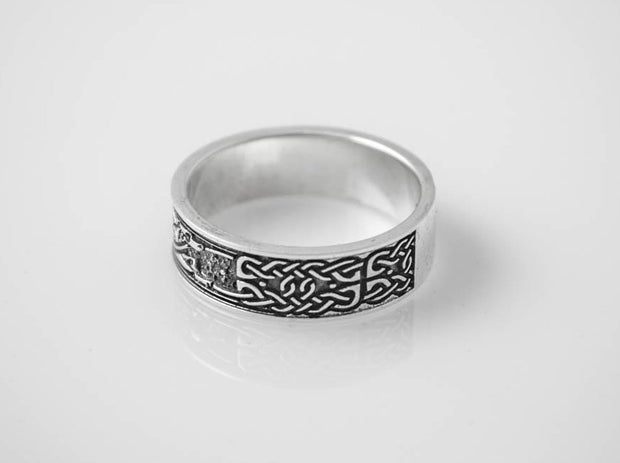 {{jewelry_for_geeks}} - {{ GameFanCraft}} Ring Silver Scandinavian ring with an animal pattern