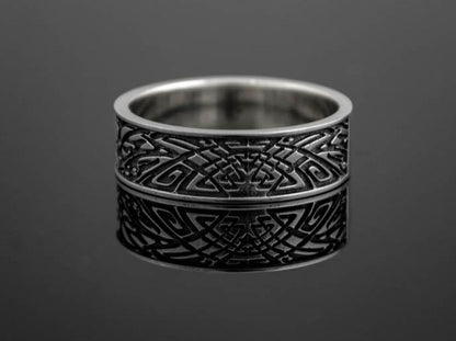 {{jewelry_for_geeks}} - {{ GameFanCraft}} Ring Silver Scandinavian ring with mysterious symbols