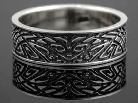 {{jewelry_for_geeks}} - {{ GameFanCraft}} Ring Silver Scandinavian ring with mysterious symbols