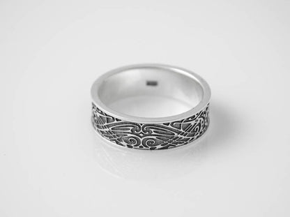 {{jewelry_for_geeks}} - {{ GameFanCraft}} Ring Silver Scandinavian viking ring