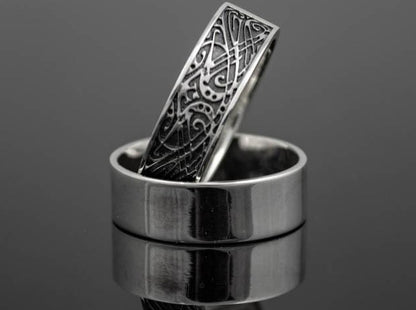 {{jewelry_for_geeks}} - {{ GameFanCraft}} Ring Silver Scandinavian viking ring