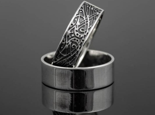 {{jewelry_for_geeks}} - {{ GameFanCraft}} Ring Silver Scandinavian viking ring