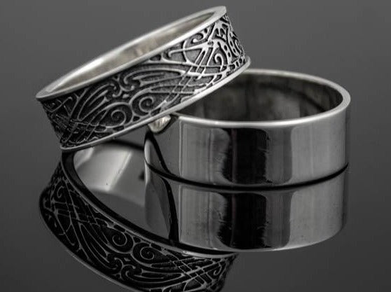{{jewelry_for_geeks}} - {{ GameFanCraft}} Ring Silver Scandinavian viking ring