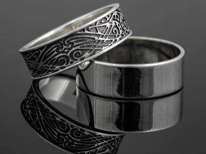 {{jewelry_for_geeks}} - {{ GameFanCraft}} Ring Silver Scandinavian viking ring