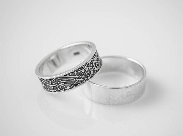 {{jewelry_for_geeks}} - {{ GameFanCraft}} Ring Silver Scandinavian viking ring