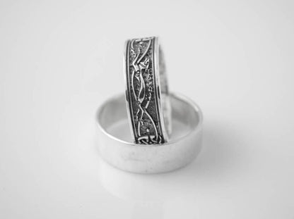 {{jewelry_for_geeks}} - {{ GameFanCraft}} Ring Silver Scandinavian ring with animalistic Celtic motifs and knots