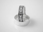 {{jewelry_for_geeks}} - {{ GameFanCraft}} Ring Silver Scandinavian ring with plant patterns